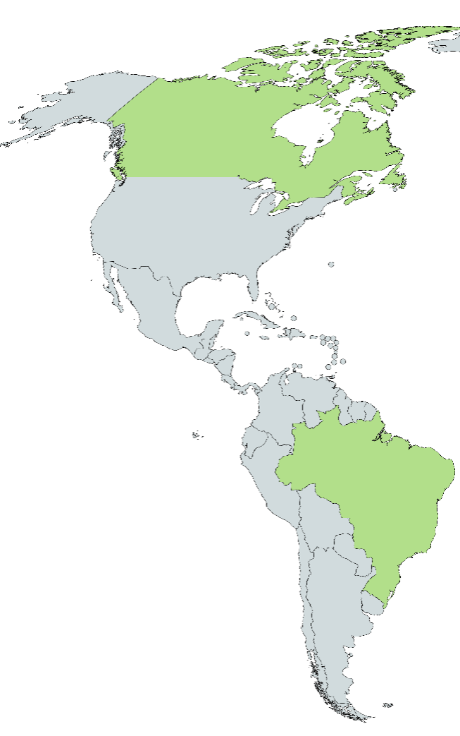 Countries interviewed by SimpliVi - North America